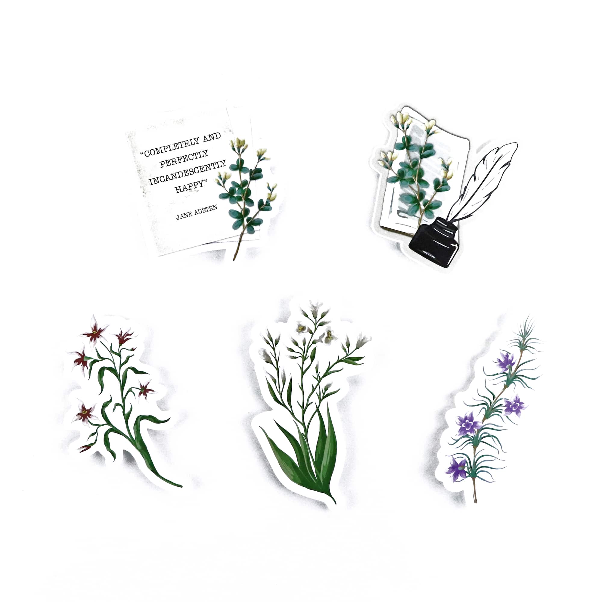 Assorted Romantic Vinyl Die Cut Stickers, 10pc. by Recollections™